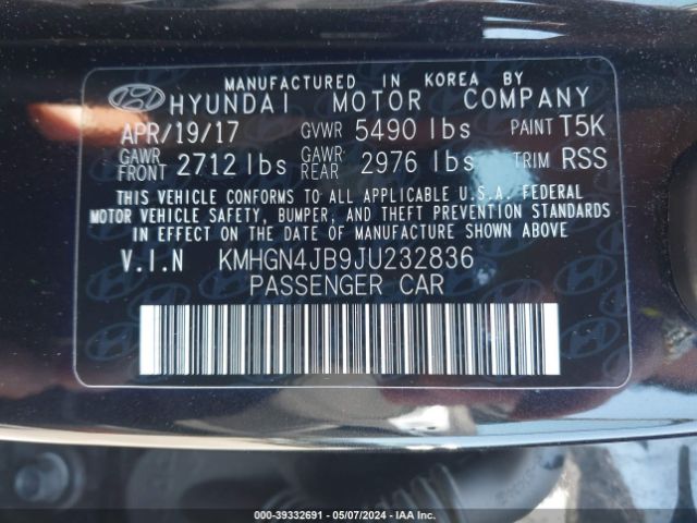 Photo 8 VIN: KMHGN4JB9JU232836 - GENESIS G80 