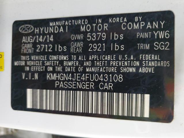 Photo 11 VIN: KMHGN4JE4FU043108 - HYUNDAI GENESIS 