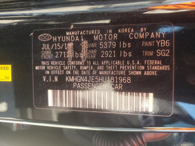 Photo 9 VIN: KMHGN4JE5HU181968 - GENESIS G80 BASE 