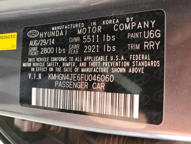 Photo 11 VIN: KMHGN4JE6FU046060 - HYUNDAI GENESIS 