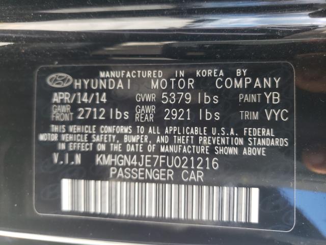 Photo 9 VIN: KMHGN4JE7FU021216 - HYUNDAI GENESIS 3. 