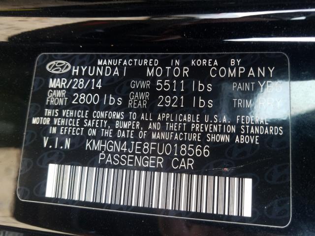 Photo 9 VIN: KMHGN4JE8FU018566 - HYUNDAI GENESIS 3. 