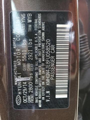 Photo 11 VIN: KMHGN4JE8FU058520 - HYUNDAI GENESIS 