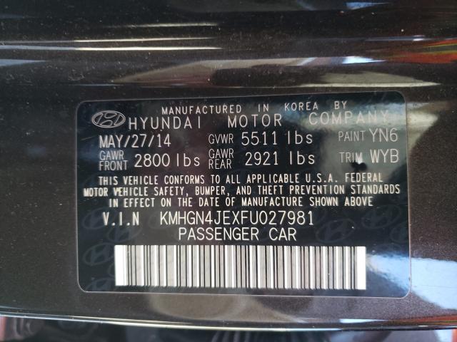 Photo 9 VIN: KMHGN4JEXFU027981 - HYUNDAI GENESIS 3. 