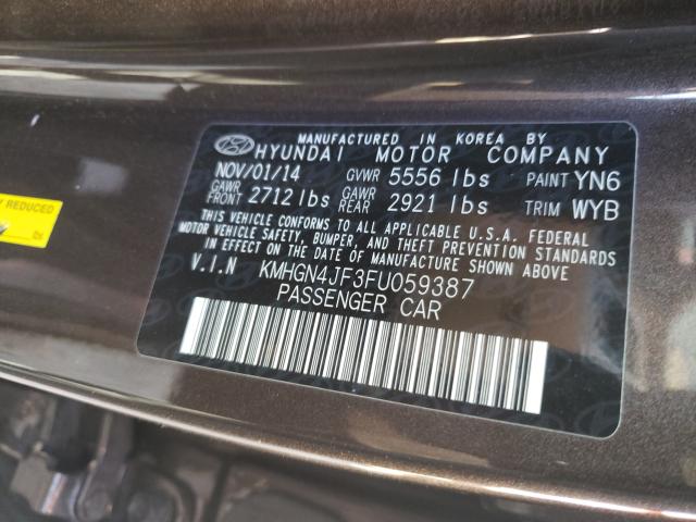 Photo 9 VIN: KMHGN4JF3FU059387 - HYUNDAI GENESIS 5. 