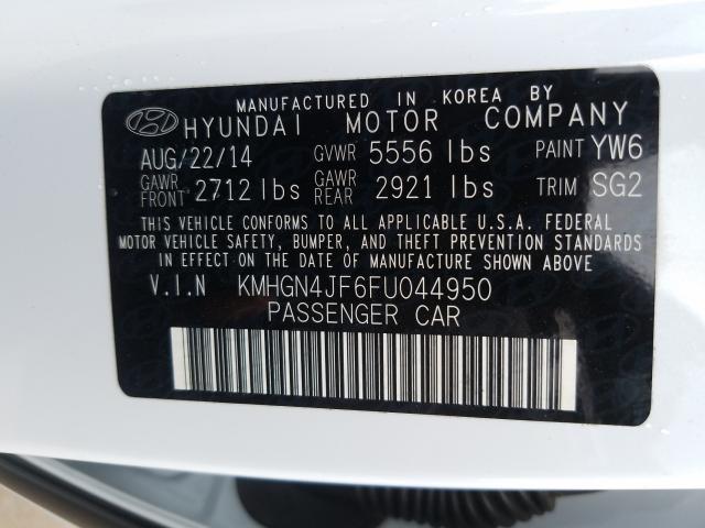 Photo 9 VIN: KMHGN4JF6FU044950 - HYUNDAI GENESIS 5. 