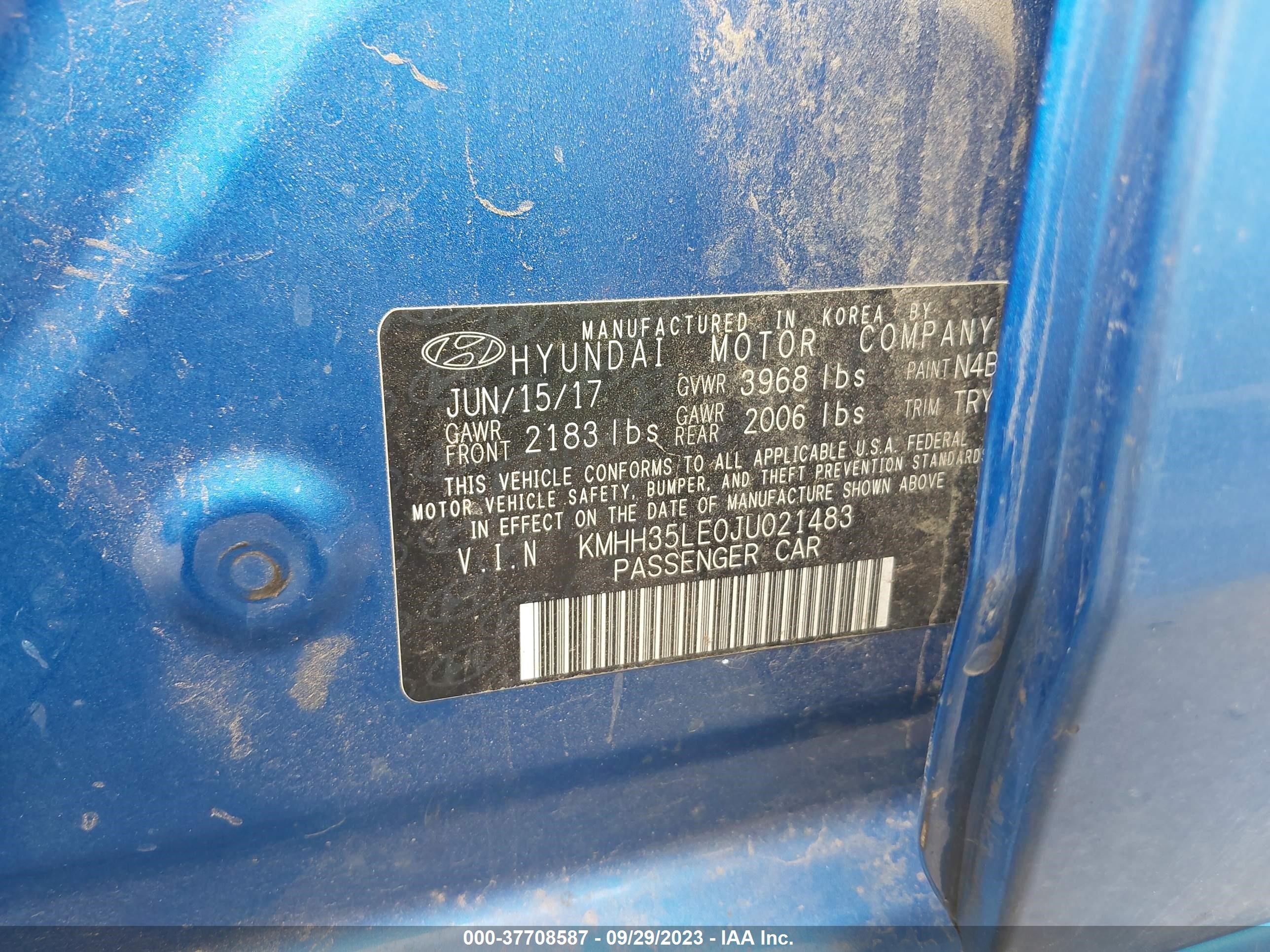 Photo 8 VIN: KMHH35LE0JU021483 - HYUNDAI ELANTRA 