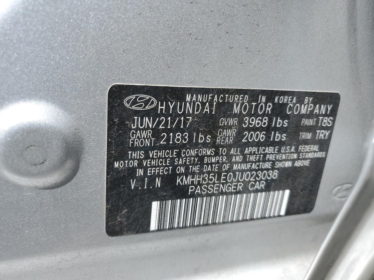 Photo 13 VIN: KMHH35LE0JU023038 - HYUNDAI ELANTRA 