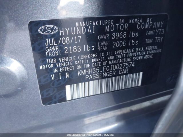 Photo 8 VIN: KMHH35LE0JU027574 - HYUNDAI ELANTRA GT 