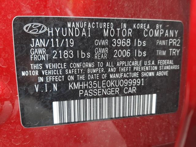 Photo 9 VIN: KMHH35LE0KU099991 - HYUNDAI ELANTRA GT 