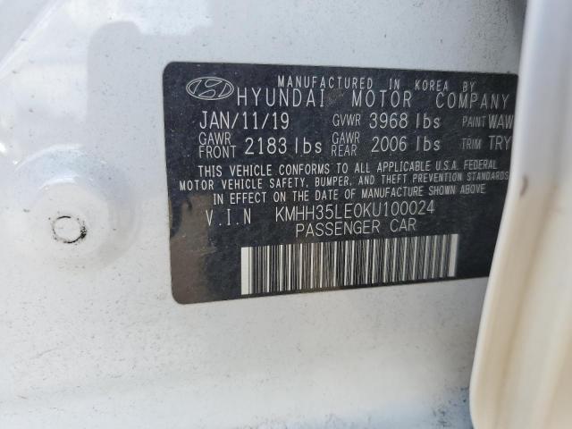 Photo 11 VIN: KMHH35LE0KU100024 - HYUNDAI ELANTRA 