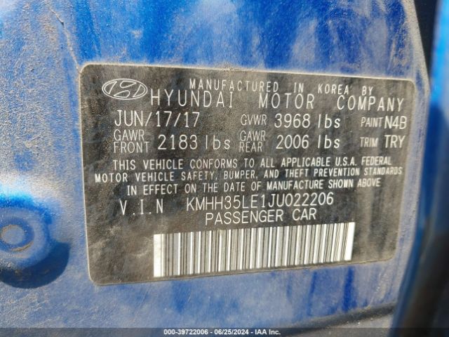 Photo 8 VIN: KMHH35LE1JU022206 - HYUNDAI ELANTRA GT 