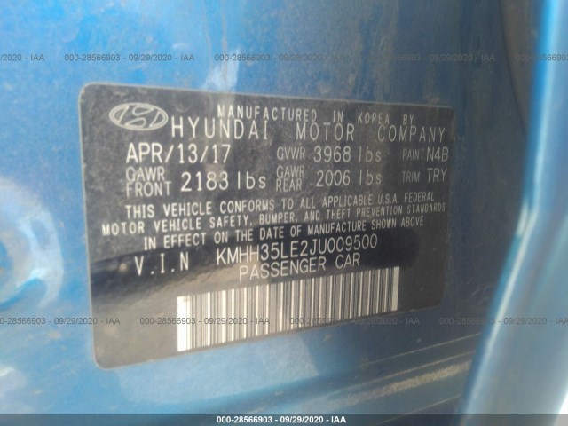 Photo 8 VIN: KMHH35LE2JU009500 - HYUNDAI ELANTRA 