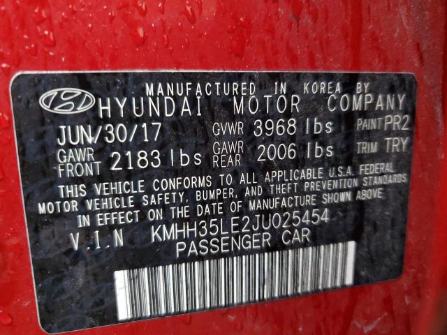 Photo 12 VIN: KMHH35LE2JU025454 - HYUNDAI ELANTRA 