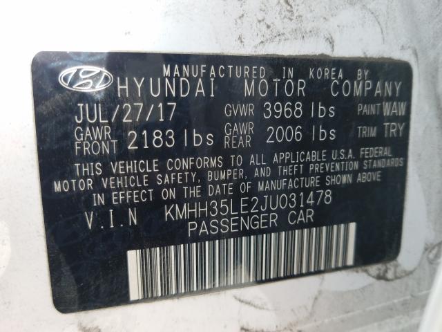 Photo 9 VIN: KMHH35LE2JU031478 - HYUNDAI ELANTRA GT 