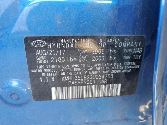 Photo 12 VIN: KMHH35LE2JU034753 - HYUNDAI ELANTRA 