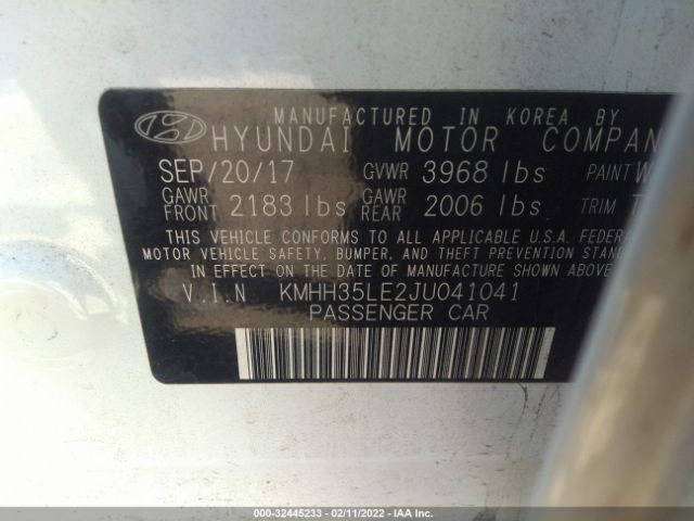 Photo 8 VIN: KMHH35LE2JU041041 - HYUNDAI ELANTRA GT 