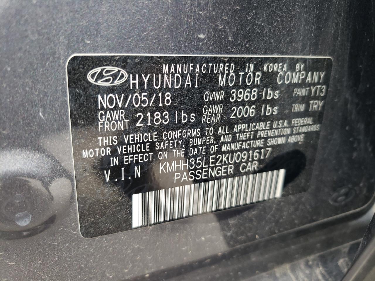 Photo 11 VIN: KMHH35LE2KU091617 - HYUNDAI ELANTRA 