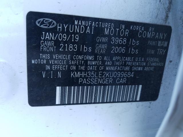 Photo 9 VIN: KMHH35LE2KU099684 - HYUNDAI ELANTRA GT 