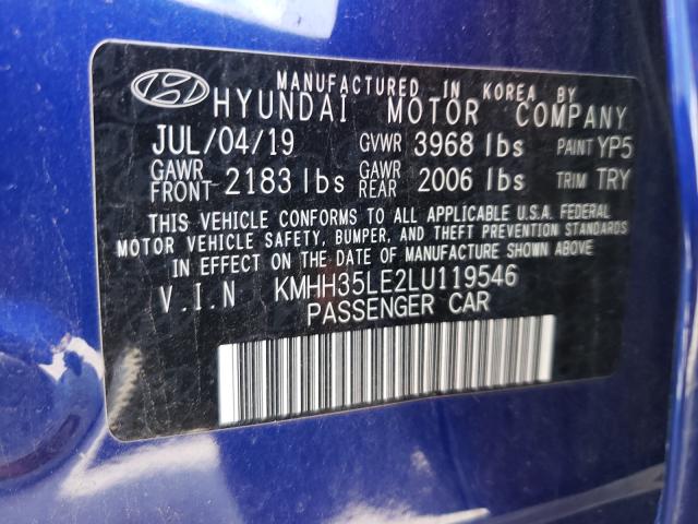 Photo 9 VIN: KMHH35LE2LU119546 - HYUNDAI ELANTRA GT 