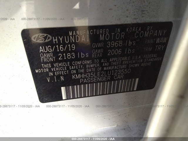 Photo 8 VIN: KMHH35LE2LU123550 - HYUNDAI ELANTRA GT 