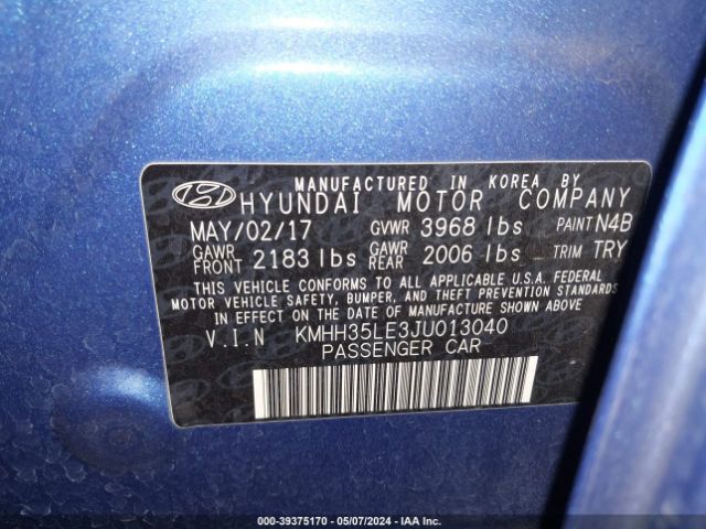 Photo 8 VIN: KMHH35LE3JU013040 - HYUNDAI ELANTRA GT 