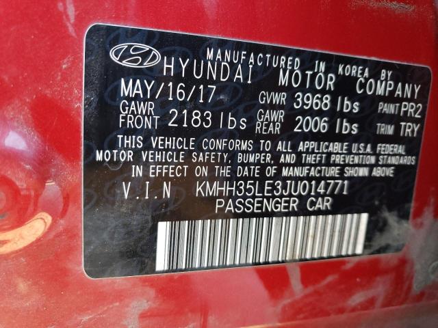 Photo 13 VIN: KMHH35LE3JU014771 - HYUNDAI ELANTRA 