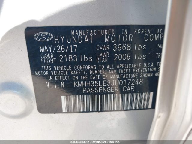 Photo 8 VIN: KMHH35LE3JU017248 - HYUNDAI ELANTRA GT 