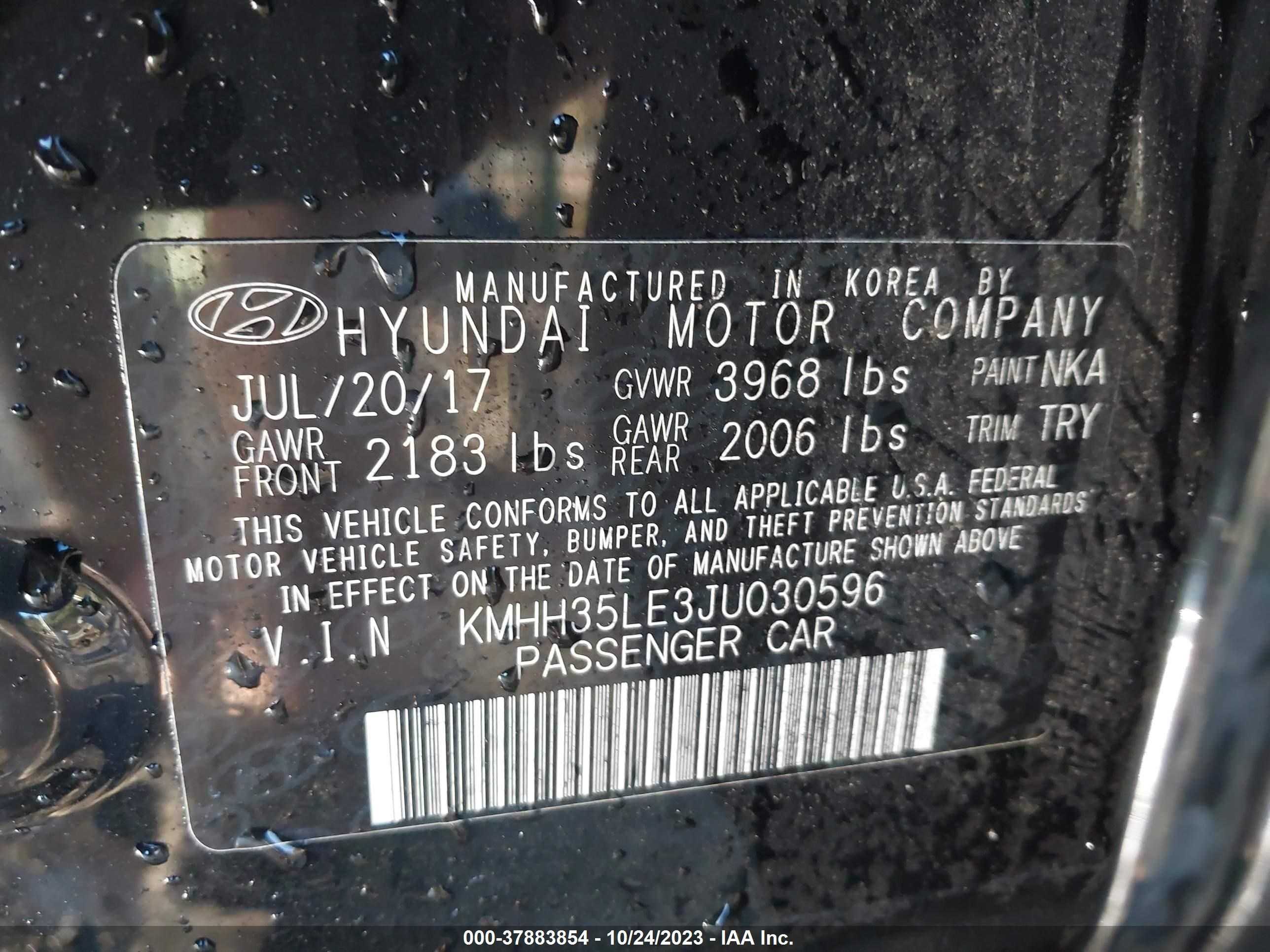 Photo 8 VIN: KMHH35LE3JU030596 - HYUNDAI ELANTRA 