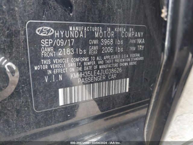 Photo 8 VIN: KMHH35LE4JU038626 - HYUNDAI ELANTRA GT 