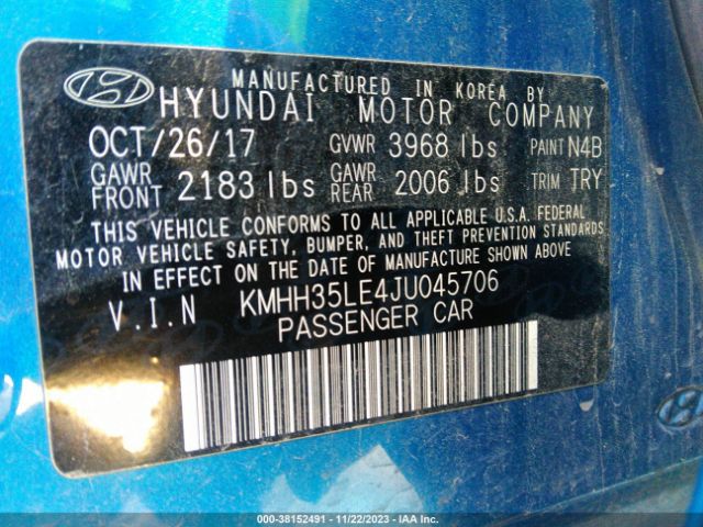 Photo 8 VIN: KMHH35LE4JU045706 - HYUNDAI ELANTRA GT 