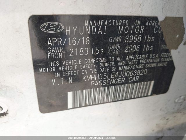 Photo 8 VIN: KMHH35LE4JU063820 - HYUNDAI ELANTRA GT 