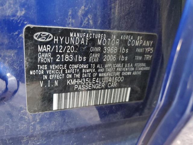 Photo 12 VIN: KMHH35LE4LU141600 - HYUNDAI ELANTRA 