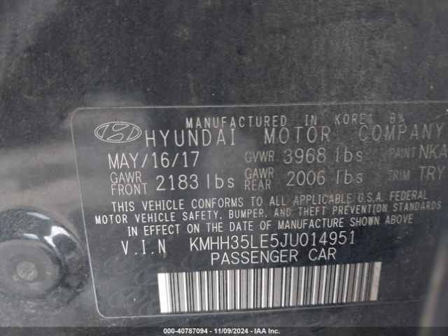 Photo 8 VIN: KMHH35LE5JU014951 - HYUNDAI ELANTRA GT 