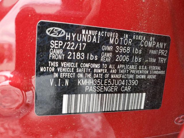 Photo 11 VIN: KMHH35LE5JU041390 - HYUNDAI ELANTRA 