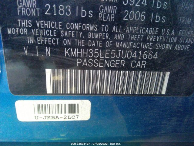 Photo 8 VIN: KMHH35LE5JU041664 - HYUNDAI ELANTRA GT 