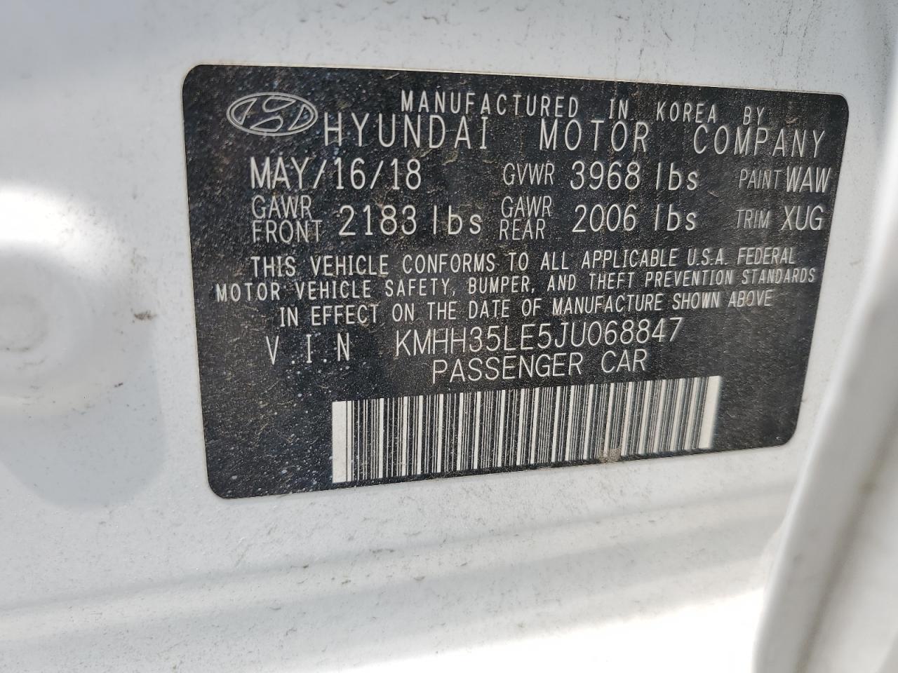 Photo 11 VIN: KMHH35LE5JU068847 - HYUNDAI ELANTRA 