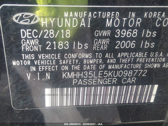 Photo 8 VIN: KMHH35LE5KU098772 - HYUNDAI ELANTRA GT 