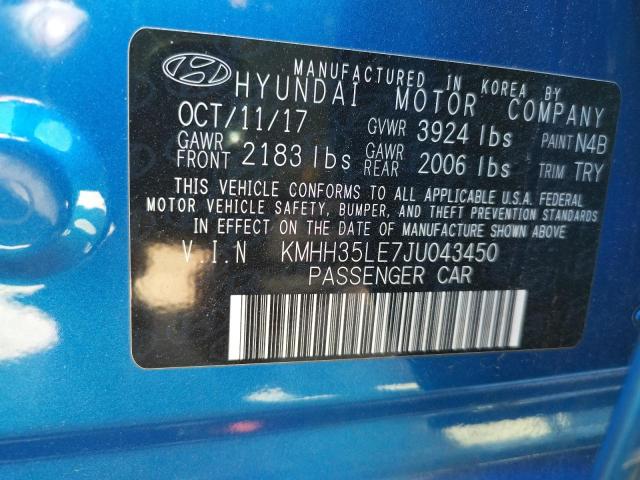 Photo 11 VIN: KMHH35LE7JU043450 - HYUNDAI ELANTRA GT 