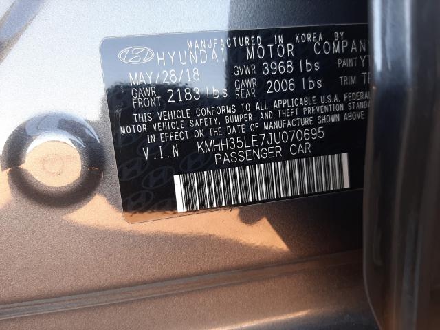 Photo 9 VIN: KMHH35LE7JU070695 - HYUNDAI ELANTRA 