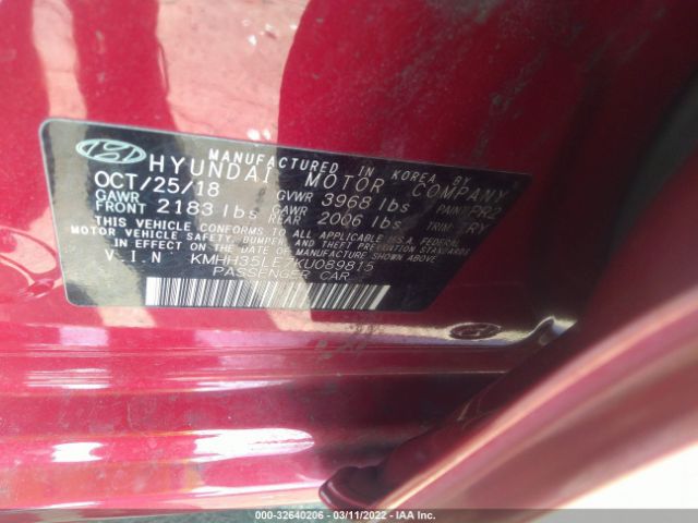 Photo 8 VIN: KMHH35LE7KU089815 - HYUNDAI ELANTRA GT 