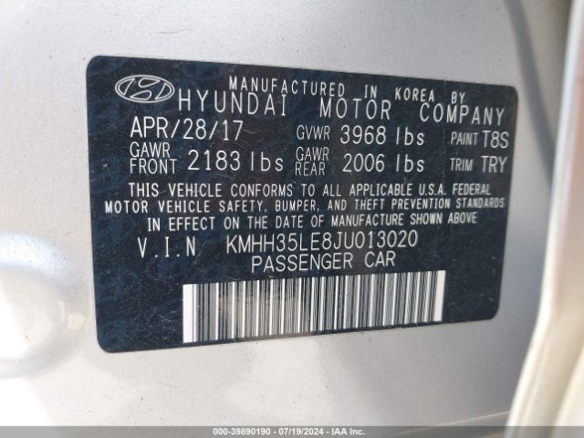 Photo 8 VIN: KMHH35LE8JU013020 - HYUNDAI ELANTRA GT 