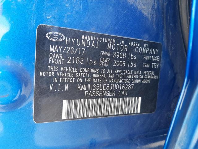 Photo 9 VIN: KMHH35LE8JU016287 - HYUNDAI ELANTRA GT 