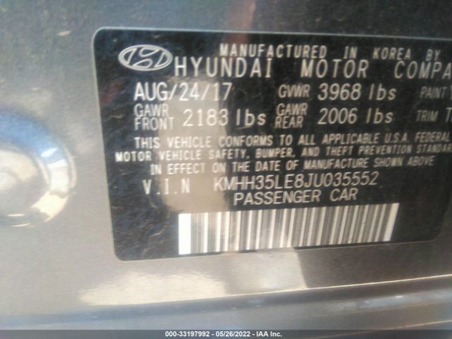 Photo 8 VIN: KMHH35LE8JU035552 - HYUNDAI ELANTRA GT 