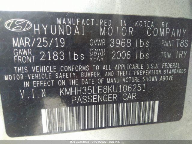 Photo 8 VIN: KMHH35LE8KU106251 - HYUNDAI ELANTRA GT 