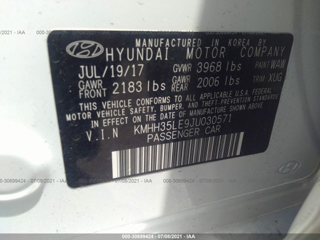 Photo 8 VIN: KMHH35LE9JU030571 - HYUNDAI ELANTRA GT 