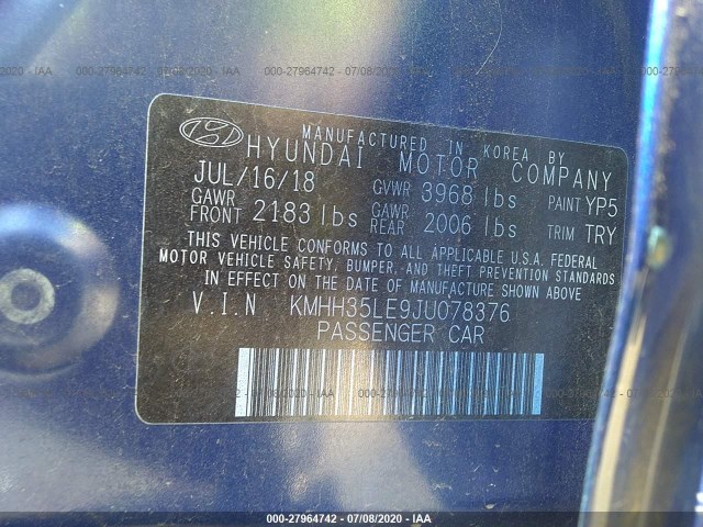 Photo 8 VIN: KMHH35LE9JU078376 - HYUNDAI ELANTRA GT 