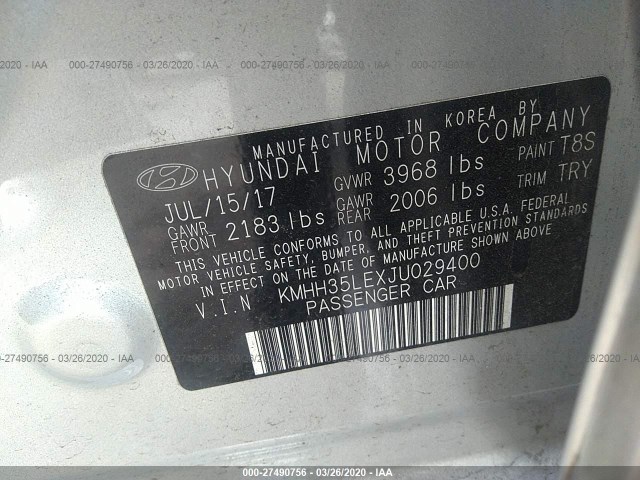 Photo 8 VIN: KMHH35LEXJU029400 - HYUNDAI ELANTRA GT 