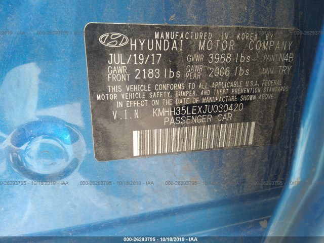 Photo 8 VIN: KMHH35LEXJU030420 - HYUNDAI ELANTRA GT 