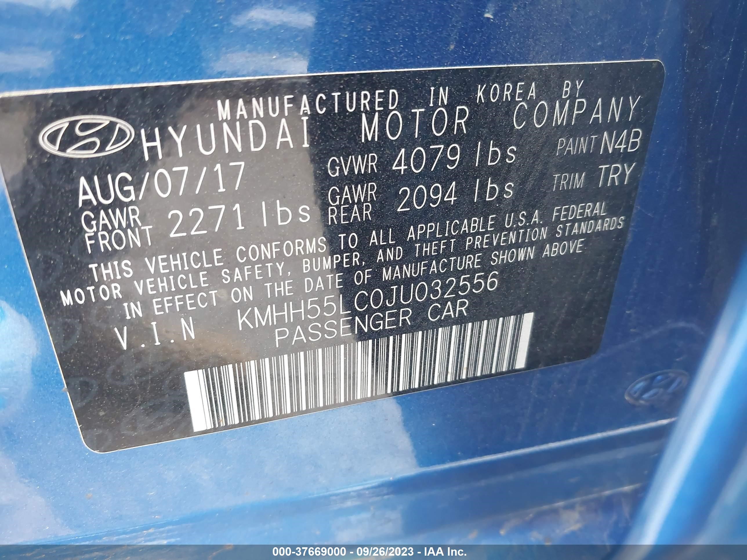 Photo 8 VIN: KMHH55LC0JU032556 - HYUNDAI ELANTRA 